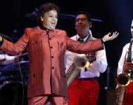 Juan Gabriel, el Divo de Juárez en un concierto en Lima, Perú. Agosto 14, 2014.