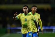 Rodrygo anotó el primer gol del partido para poner en ventaja a Brasil.