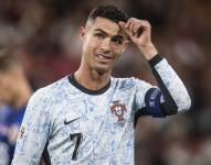 Cristiano Ronaldo durante un partido de Portugal en la Liga de Naciones.