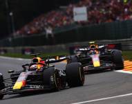 En el GP de Bélgica 2023, Verstappen y Pérez lograron el P1 y P2.