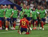 Lamine Yamal celebró el gol de España ante Francia por las semifinales de la Eurocopa