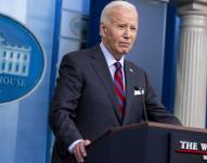 El presidente de EE.UU., Joe Biden, habla en la sala de prensa de la Casa Blanca en Washington (EE.UU.).