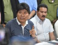 Fotografía de archivo del expresidente Evo Morales (2006-2019) en una rueda de prensa el 4 de octubre de 2024, en Cochabamba (Bolivia).