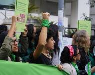 Imagen de archivo del plantón realizado por la coalición Justa Libertad, en los exteriores de la Corte Constitucional, para exigir la despenalización total del aborto.