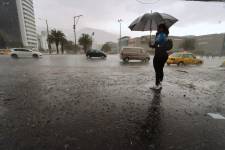 Imagen referencial de lluvias en Quito.