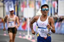 Daniel Pintado en la disciplina de marcha en los Juegos Olímpicos de París 2024