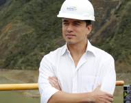 Imagen de Daniel Noboa recorriendo la hidroeléctrica de Mazar, en la provincia de Cañar, el 7 de mayo del 2024.