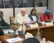 El papa Francisco durante su participación en la reunión de los Movimientos Populares organizada en el Vaticano.