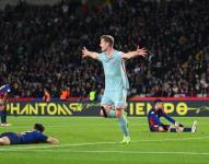 El noruego Alexander Sorloth celebrando el gol del triunfo.