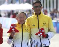 Glenda Morejón y Daniel Pintado, ganadores de la medalla de plata.