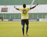 El jugador de la selección de Ecuador, Jefferson Lerma, celebra su gol ante Chile por el Sudamericano Sub 15