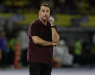 El entrenador de Colombia, Néstor Lorenzo, en el partido ante Ecuador por las Eliminatorias