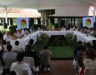 Fotografía de archivo del acto de inicio del cuarto ciclo de negociaciones entre el Gobierno colombiano y el Ejército de Liberación Nacional (ELN), en Caracas.