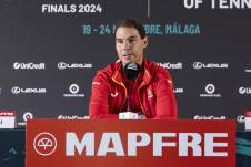 Rafael Nadal en la rueda de prensa previa a las finales de Copa Davis