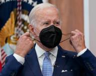El presidente de Estados Unidos, Joe Biden, con mascarilla.