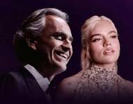 Captura de pantalla, Andrea Bocelli y Karol G.