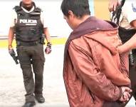 Uno de los sospechosos detenidos en Quito.