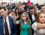 Asistentes a un evento de la campaña de Trump con líderes latinos celebrado en Doral, Florida, en octubre.