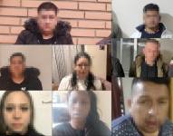 Imagen de algunos detenidos en Cuenca, Azuay por su presunta participación en delincuencia organizada.