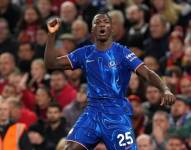 Moisés Caicedo, celebró su gol.