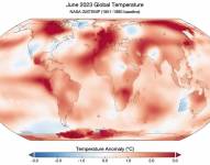 13/07/2023 Anomalías de temperatura en junio de 2023. NASA