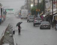 Vista general de las fuertes lluvias que han provocado inundaciones en la ciudad de Cancún, estado mexicano de Quintana Roo. Archivo.