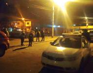 Operativo policial en el sector de El Condado, norte de Quito.