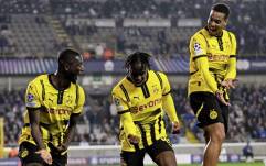 Jugadores del Borussia Dortmund celebrando uno de los goles.