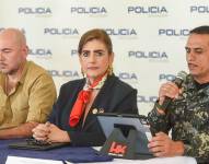 Rueda de prensa, encabeza por la ministra del Interior, Mónica Palencia.