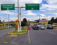 Vista de la Autopista General Rumiñahui a la altura del Puente 2.