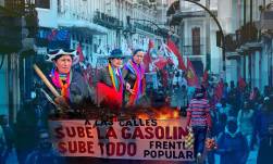 Movimientos de izquierda, indígenas y sindicatos en manifestaciones en Ecuador