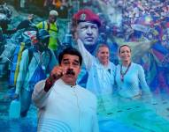 Presidente de Venezuela, Nicolás Maduro y la oposición: Corina Machado y Edmundo González