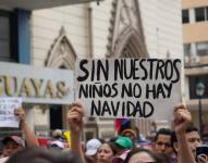 Protestas en Guayaquil por desapariciones forzadas de menores.