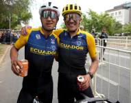 Jhonatan Narváez y Richard Carapaz, ciclistas ecuatoriano.