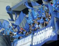 Hinchada de Emelec en el estadio George Capwell.