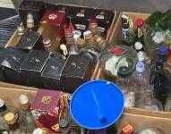 Botellas de licor adulteradas en Guayaquil