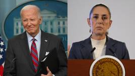 Joe Biden, presidente de Estados Unidos, y Claudia Sheinbaum, mandataria de México.