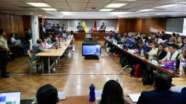 La audiencia en la Corte Nacional de Justicia, norte de Quito.