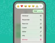 Imagen referencial de las reacciones a mensajes de WhatsApp.