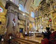 Ceremonia religiosa de agradecimiento y bendición de Quito.