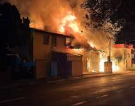 Incendio en un albergue en São Paulo, Brasil.