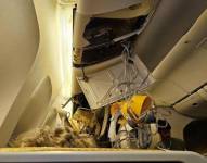 Las imágenes del avión muestran los destrozos provocados por la turbulencia.