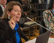 Margarita Hernández durante una comparecencia en una comisión de la Asamblea.