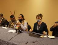 La actriz neozelandesa Lucy Lawless se reunió con el Frente de Defensa de la Amazonía. API