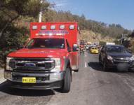 La emergencia también fue atendida por el Cuerpo de Bomberos de Quito.