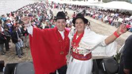 Imagen de archivo de Lourdes Tibán y su esposo, Raúl Ilaquiche.