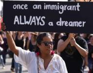 Protesta en California a favor de los migrantes (Foto de archivo).