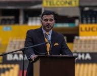 Presidente de Barcelona SC, Antonio Álvarez, en su presentación