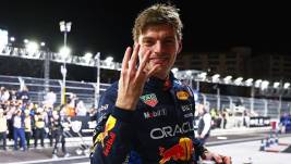 Max Verstappen celebrando su cuarto título.