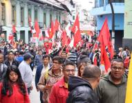 Imagen referencial de una marcha de movimientos de izquierda.